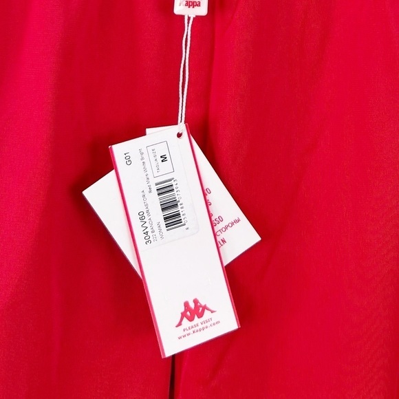 NWT Kappa 222 Banda Wrastoria Track Pants in Red/White - Picture 5 of 7
